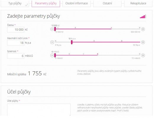 bankerat parametry pujcky